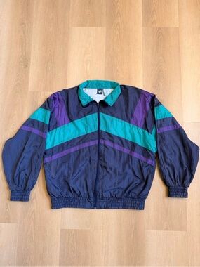 Vintage 90s Colorblock Windbreaker Jacket